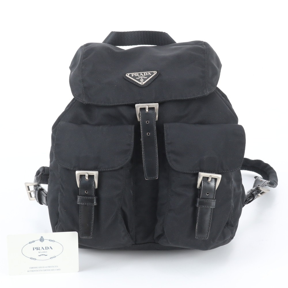 ■美品 プラダ テスート ナイロントライアングルロゴ B6677