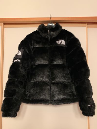 Supreme x The North Face Faux Fur Nuptse Jacket "Black"