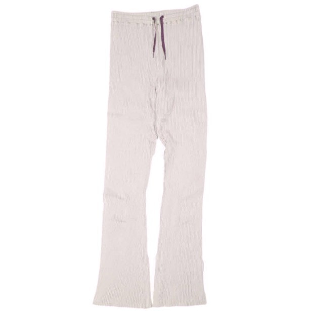 Ray BEAMS レイビームス 日本製 リブレギンス 61-22-0035-671 ONE SIZE ラベンダー フレア パンツ イージー ボトムス g13940