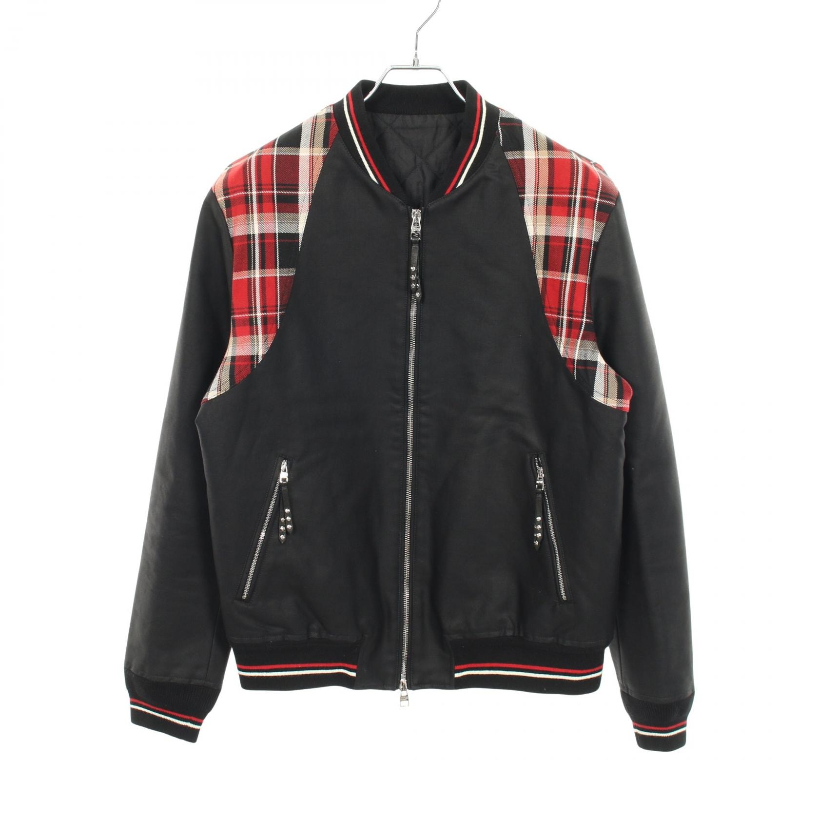 アレキサンダーマックイーン Alexander McQueen ブルゾン 衣料品 アウター コットン メンズ ブラック系 / レッド系 【中古】