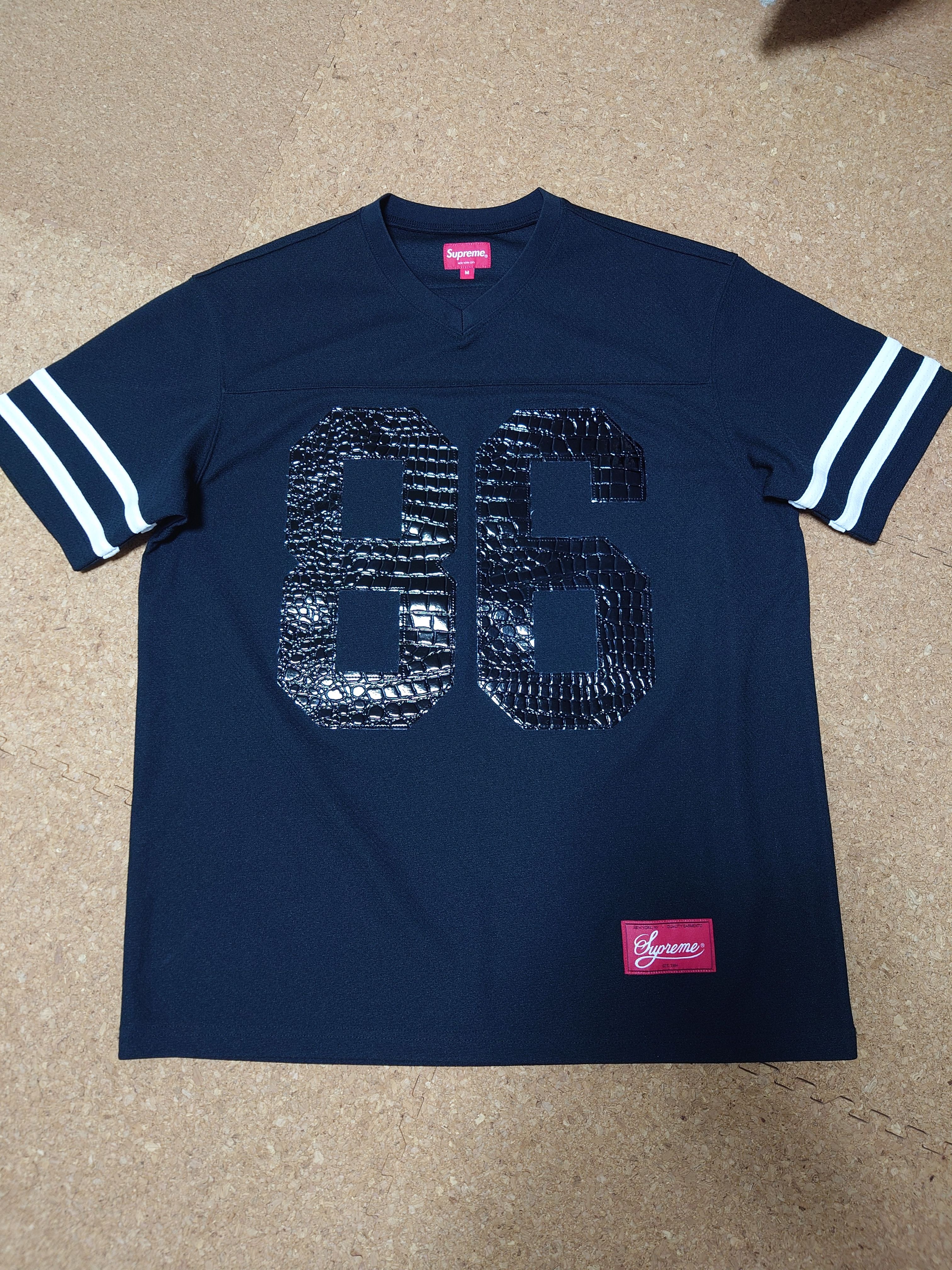 Supreme Faux Croc Football Jersey "Black"