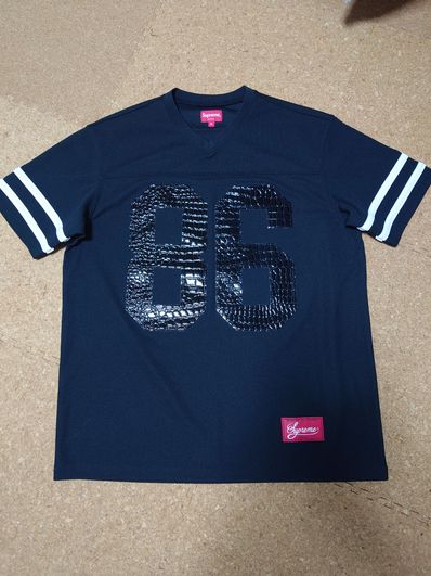 Supreme Faux Croc Football Jersey "Black"