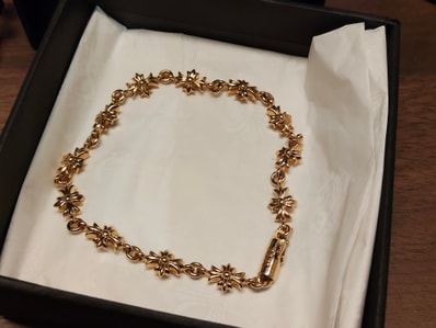 Chrome Hearts 22K Tiny E CH Plus Bracelet "Gold"