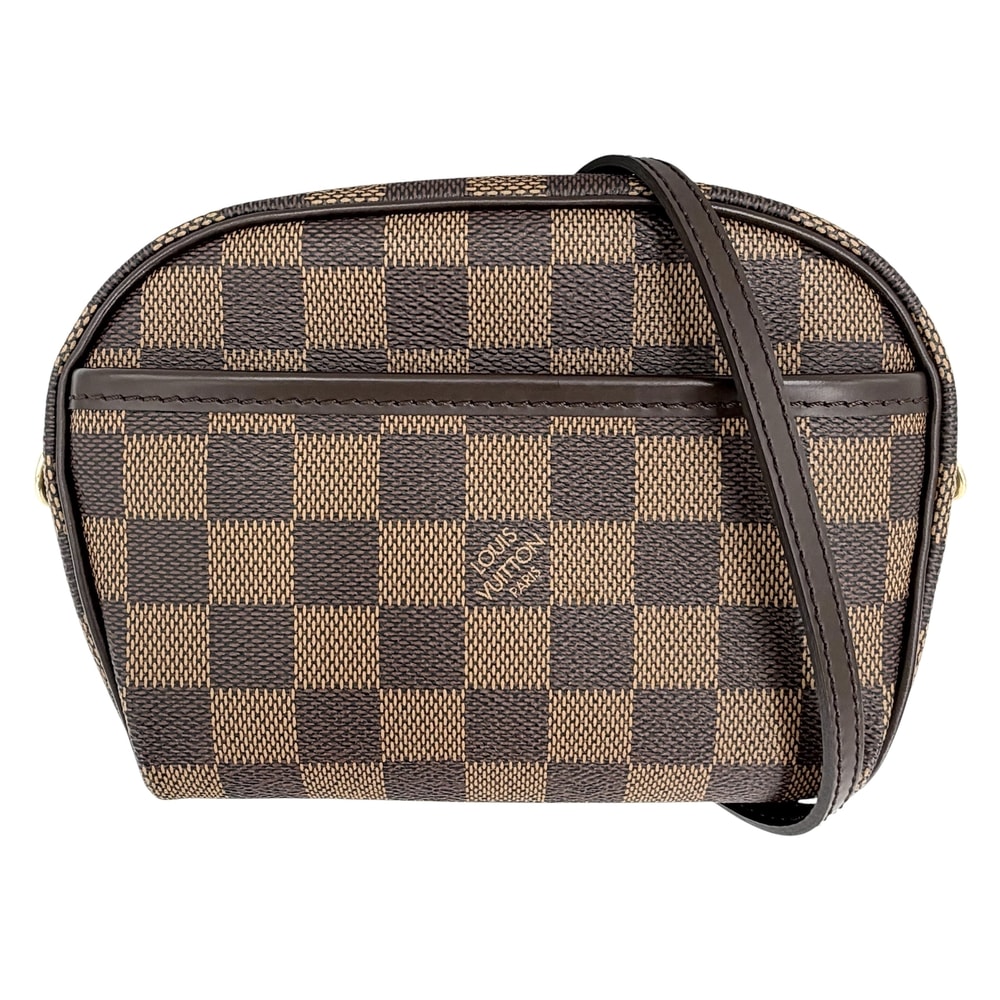 LOUIS VUITTON ルイヴィトン ショルダーバッグ ポシェットイパネマ 肩掛け 斜め掛け N51296 ダミエキャンバス    ブラウン 茶 ゴールド金具 レディース 美品【中古品】