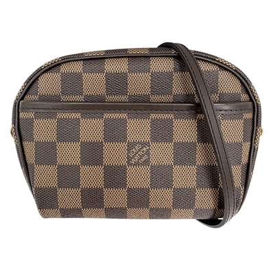 LOUIS VUITTON ルイヴィトン ショルダーバッグ ポシェットイパネマ 肩掛け 斜め掛け N51296 ダミエキャンバス ブラウン 茶 ゴールド金具 レディース 美品【中古品】