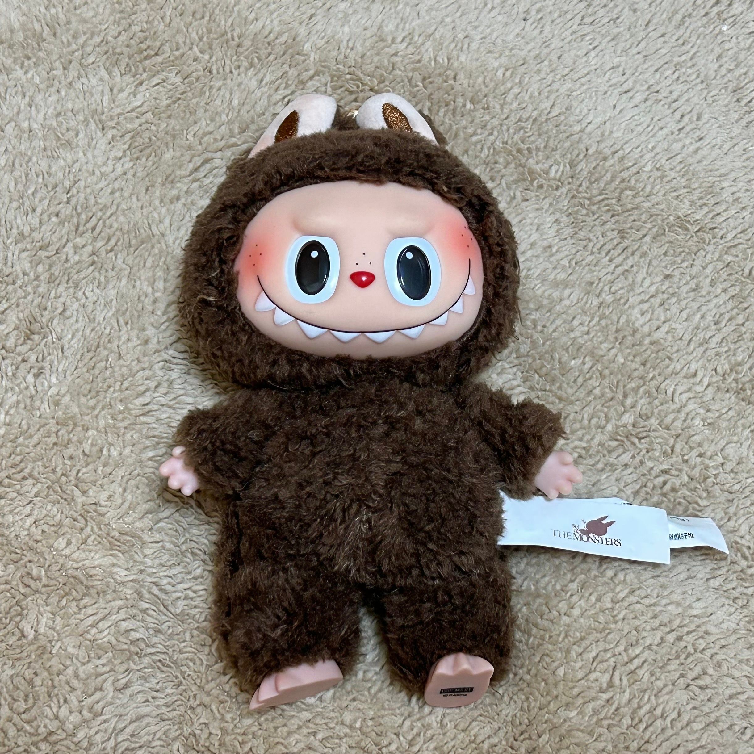 POP MART THE MONSTERS (LABUBU) Exciting Macaron Plush Series CHESTNUT COCOA (Secret)