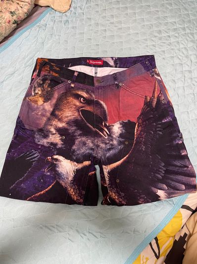 Supreme Eagle Double Knee Denim Painter Pant "Pink"