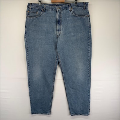 古着 リーバイス Levi's デニム パンツ 5ポケット 550 大きいサイズ テーパード ジーンズ ジップ w44 L32 ブルー系 メンズ