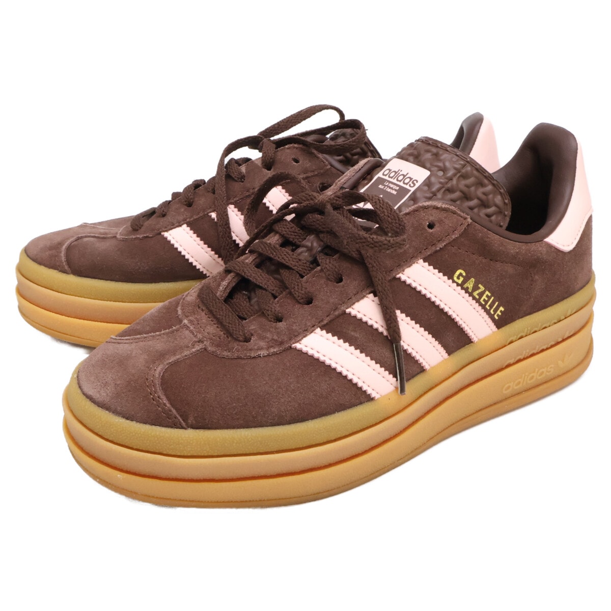 アディダス 【美品】JI0326 GAZELLE BOLD ガゼル ボールド スエード スニーカー 23.5cm