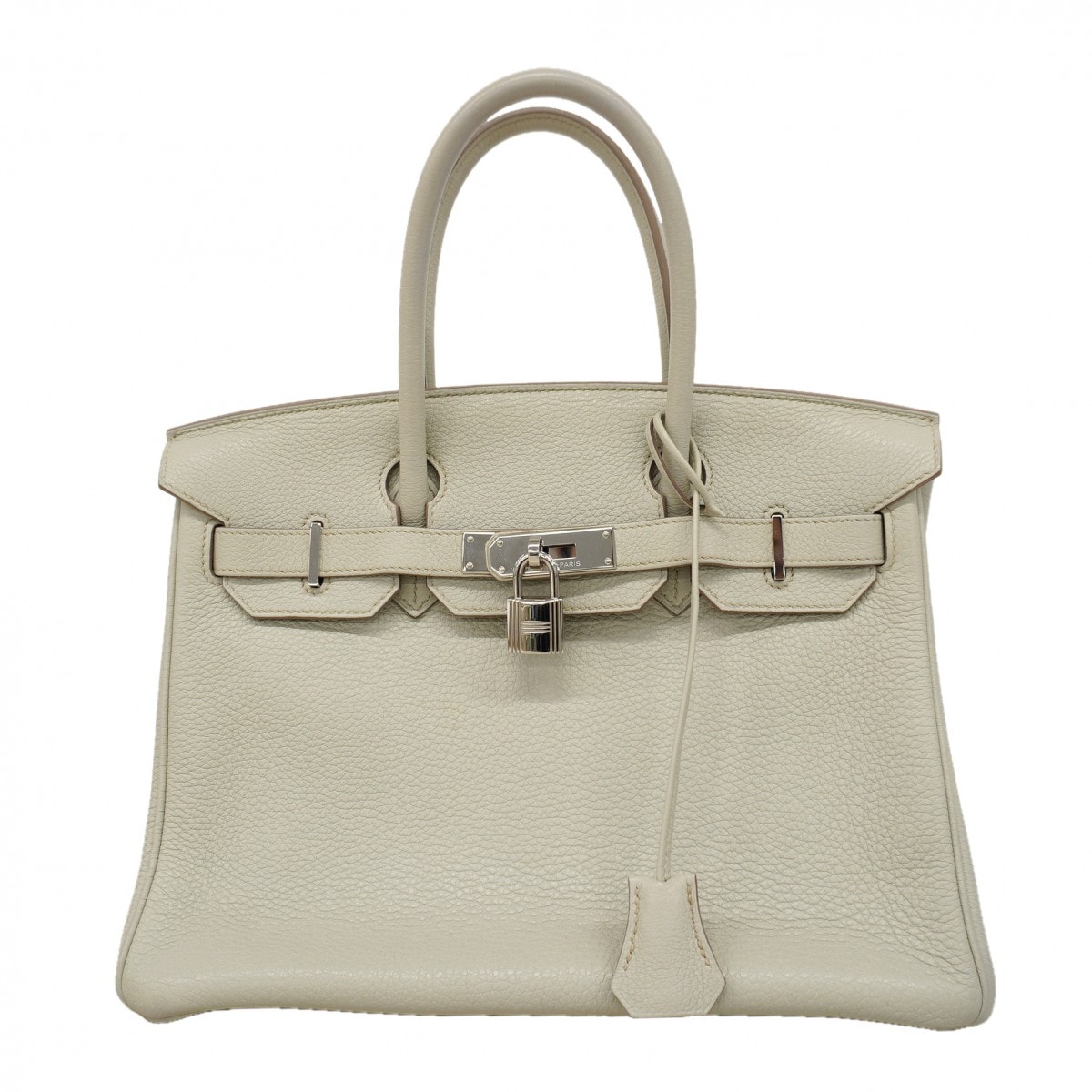 【6fd5172】エルメス ハンドバッグ バーキン30 トゴ パールグレー シルバー金具 □O刻印【中古】レディース