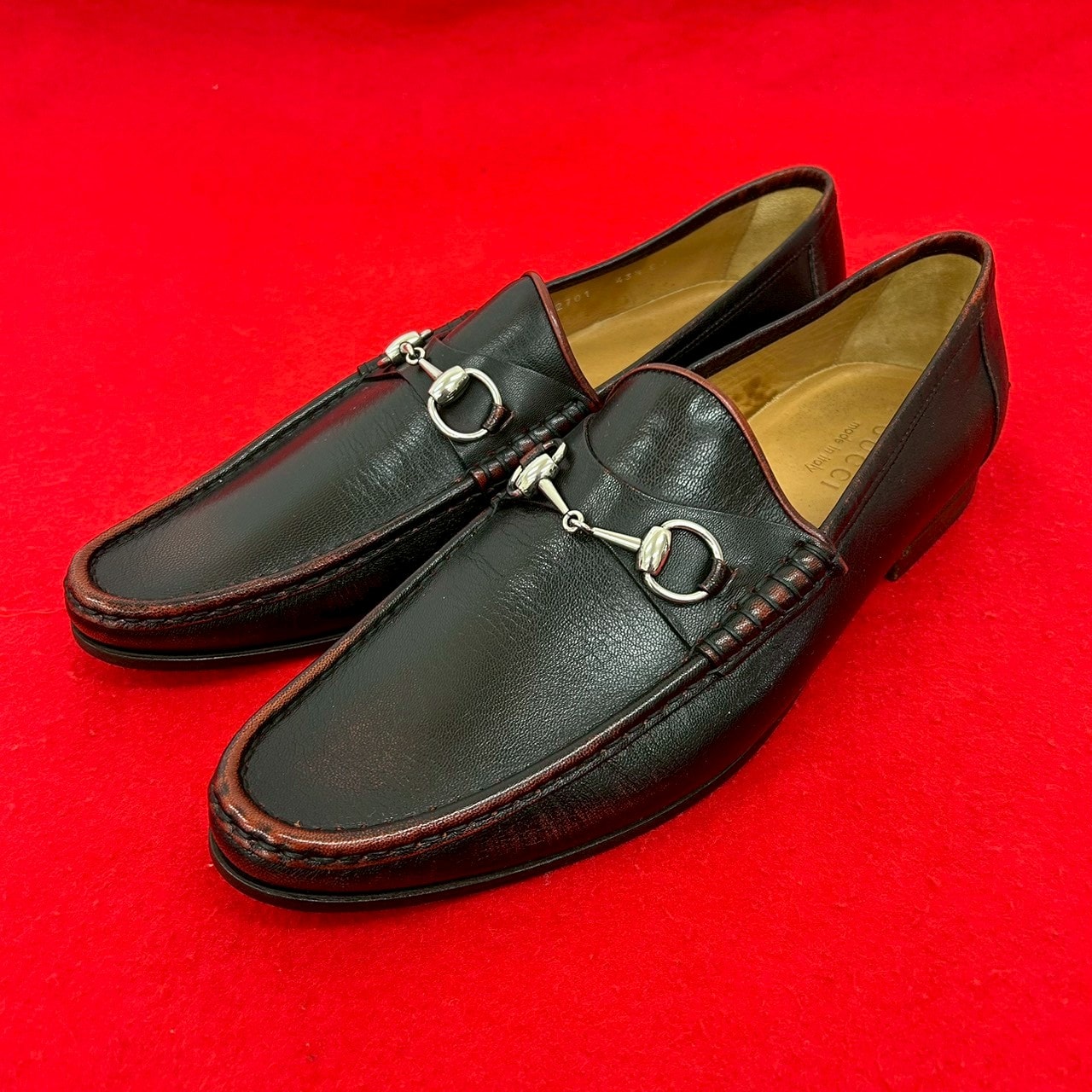 B (目立った傷や汚れなし)】GUCCI グッチ ホースビット 金具 レザー