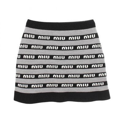 ミュウ ミュウ Miu Miu スカート 衣料品 ボトムス ウール レディース グレー系 / ブラック系 【中古】