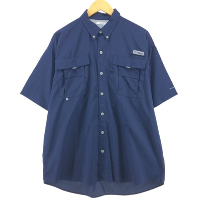 古着 コロンビア Columbia PFG OMNI-SHADE ボタンダウン 半袖 フィッシングシャツ メンズL相当/eaa555717