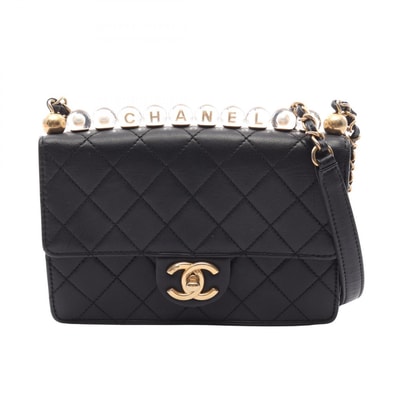 シャネル CHANEL マトラッセ ショルダーバッグ バッグ ラムスキン(羊革) レディース ブラック系 【中古】