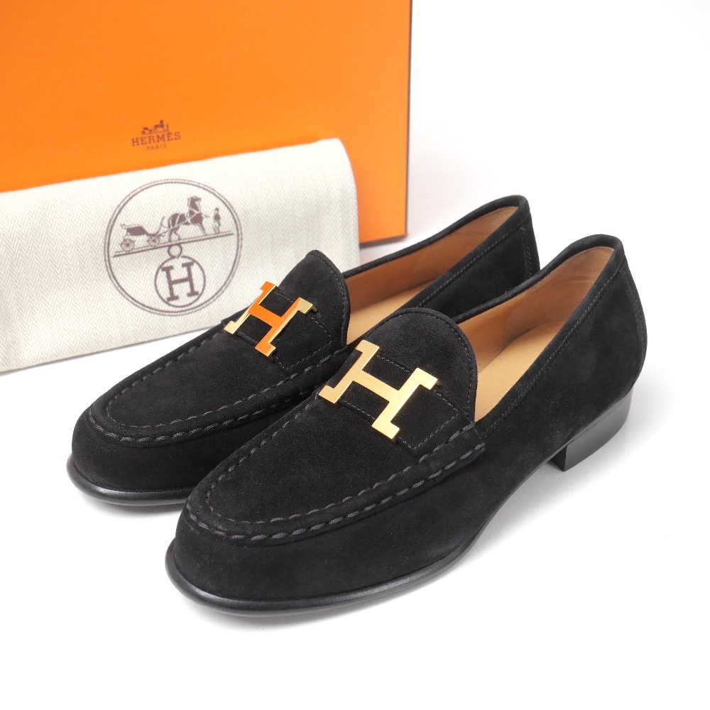 ■美品■HERMES エルメス コンスタンス ローファー サイズ35 G Hロゴ スエード ブランド古着【中古】20260619/RA9950