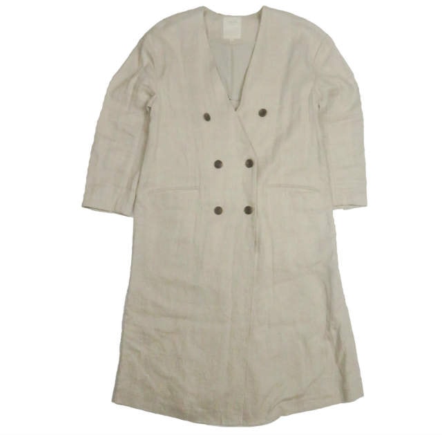 B:MING by BEAMS 20SS リネンノーカラーダブルコート