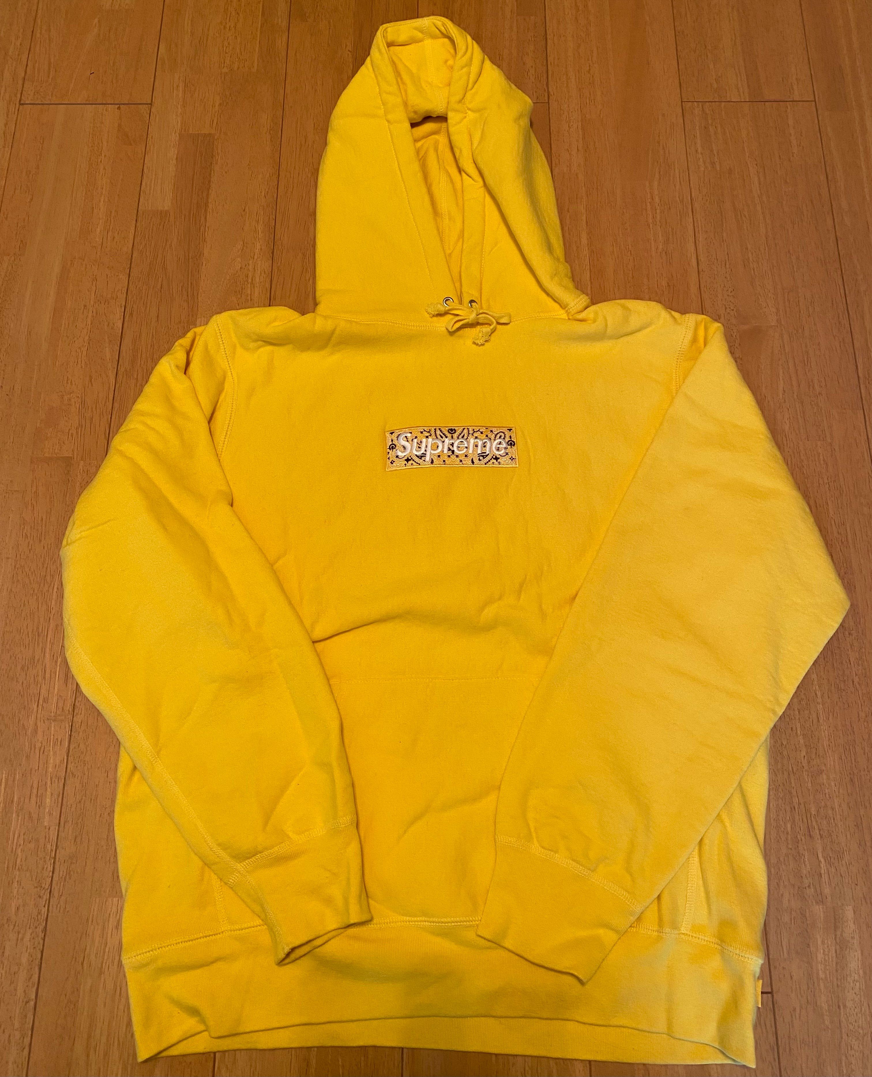 Supreme Bandana Box Logo Hooded Sweatshirt "Yellow"