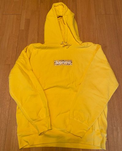 Supreme Bandana Box Logo Hooded Sweatshirt "Yellow"