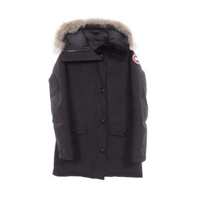 カナダグース CANADA GOOSE BRONTE PARKA ブロンテパーカ フード付き ダウンジャケット 衣料品 アウター ポリエステル レディース ブラック系 【中古】