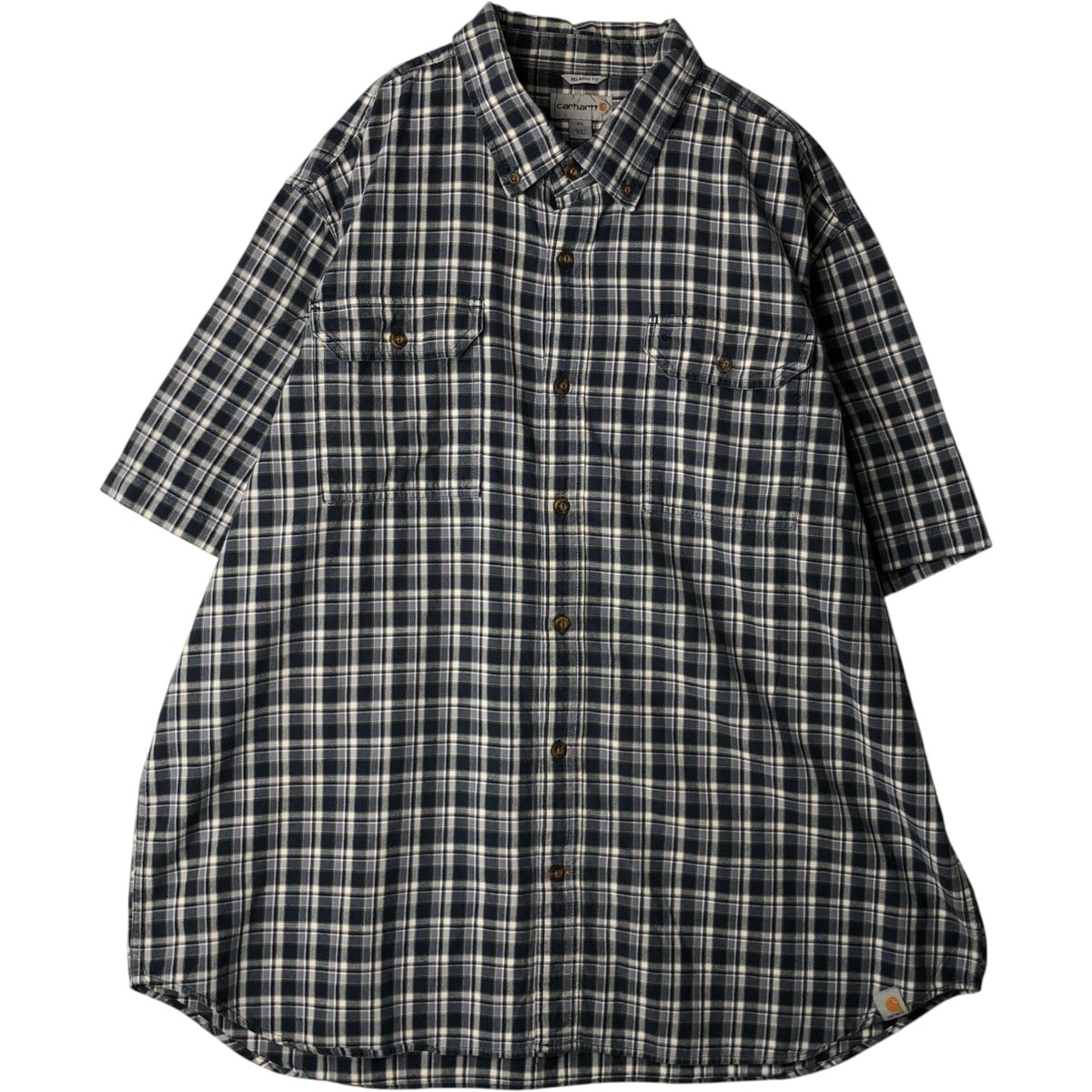 D (傷や汚れあり)】古着 カーハート Carhartt RELAXED FIT チェック柄
