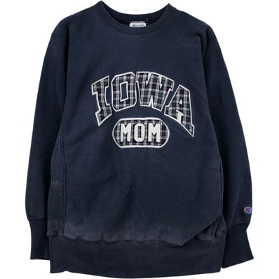 古着 80年代 チャンピオン Champion REVERSE WEAVE リバースウィーブ トリコタグ IOWA アイオワ大学 チェック柄 カレッジスウェットシャツ トレーナー USA製 メンズL相当 ヴィンテージ/eaa619199