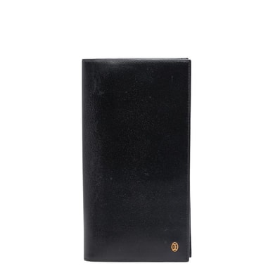 カルティエ パシャライン 長財布 ブラック レザー レディース CARTIER 【中古】