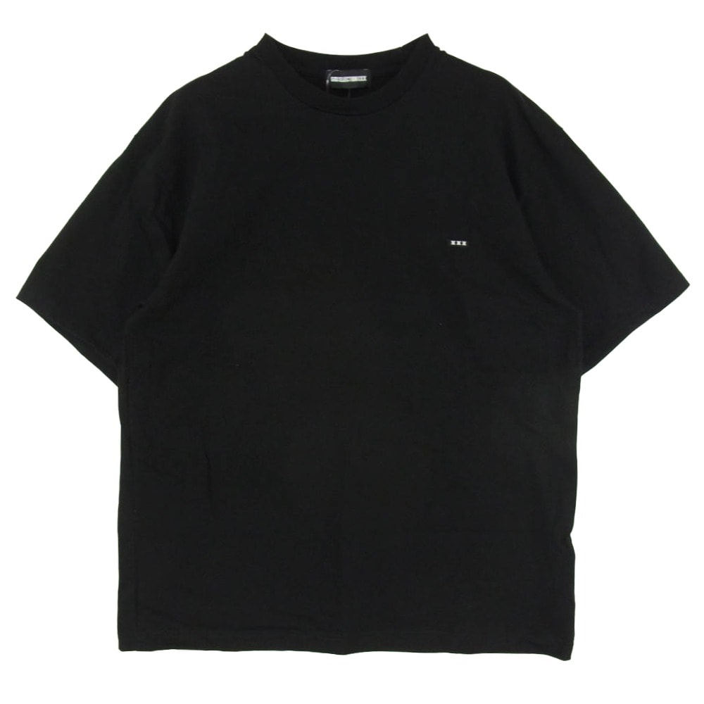 GOD SELECTION XXX ゴッドセレクション 25SS GX-S25-ST-15 T-SHIRT ワンポイント XXX スモール ロゴ ワッペン TEE Tシャツ 半袖 カットソー ブラック系 XL【中古】
