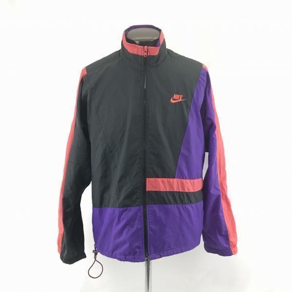 ナイキ/NIKE★3カラー/ナイロンブルゾン/アウター【Mens size -S/黒×紫×赤】調節ゴムコード/フルジップ◆BA756W