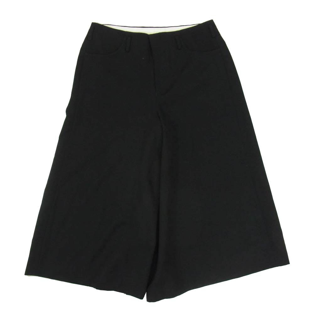 COMME des GARCONS HOMME PLUS コムデギャルソンオムプリュス 22AW PJ-P051 ワイド 袴 ウール スカート型 クロップド パンツ ブラック系 S【中古】