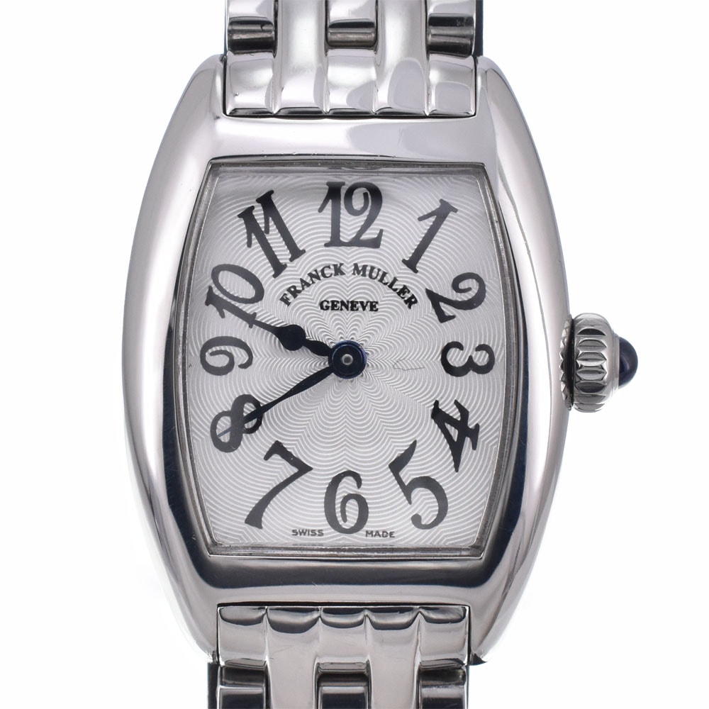 フランクミュラー FRANCK MULLER 2502QZ トノウカーベックス シルバー クォーツ レディース 良品 箱・保証書付き 腕時計 R#149289