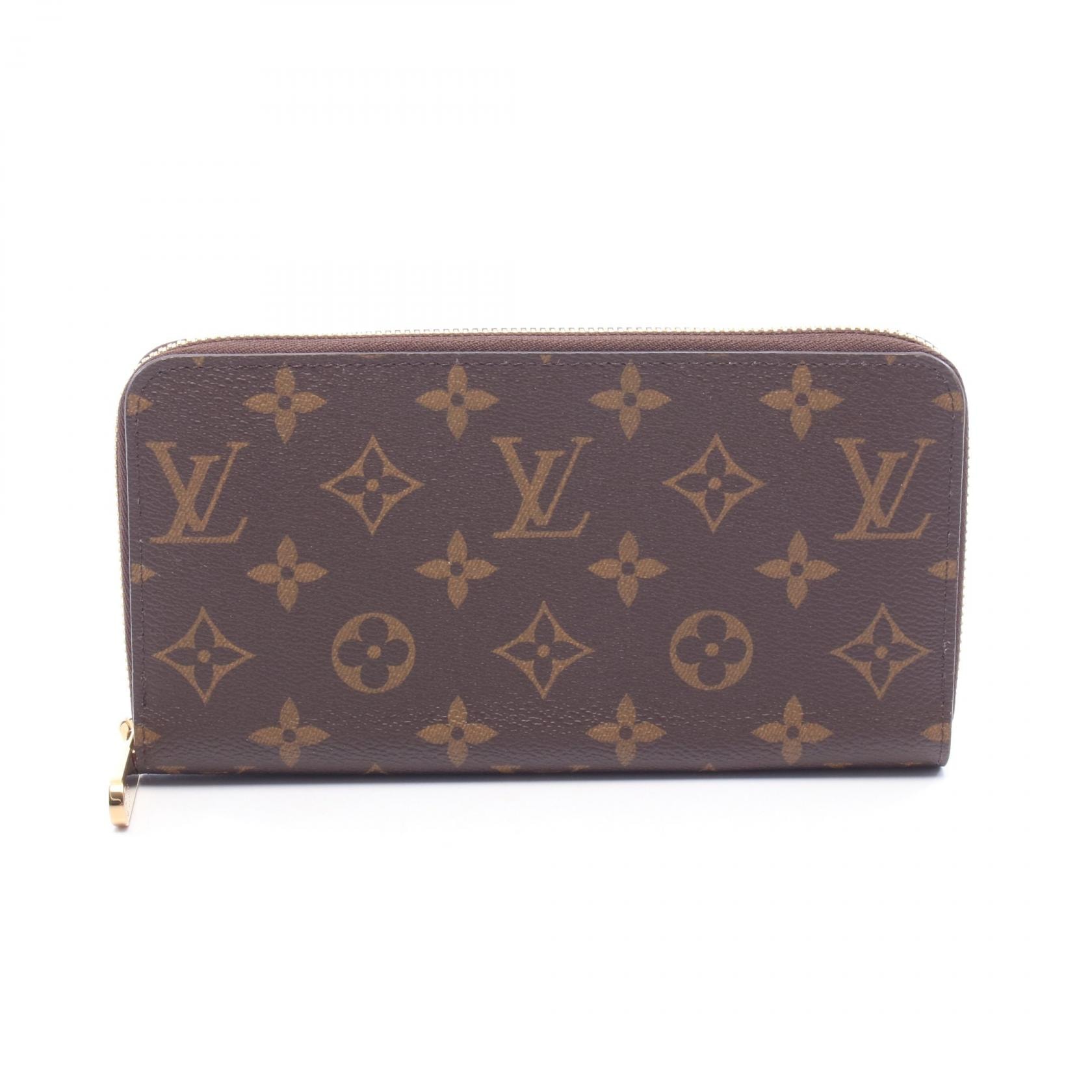 ルイ・ヴィトン LOUIS VUITTON ジッピーウォレット ラウンド長財布 財布 キャンバス PVC モノグラム メンズ レディース ブラウン系 M42616 【中古】