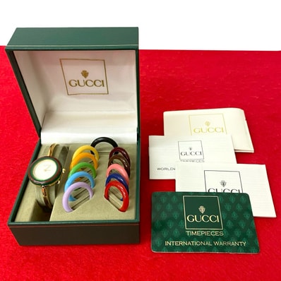 GUCCI グッチ チェンジベゼル S シェリーライン GP プラスチック 腕時計 ゴールド
40917