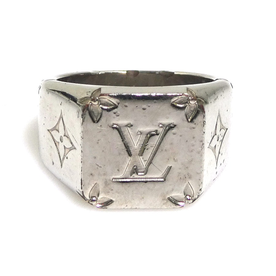 ルイ ヴィトン LOUIS VUITTON リング・指輪 シグネットリング メタル シルバー メンズ 19号【中古】 h32159i