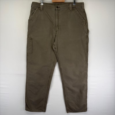 古着 カーハート Carhartt ダック パンツ ペインターパンツ ワンポイントロゴ 大きいサイズ スパナポケット w40 L36 グレー系 メンズ