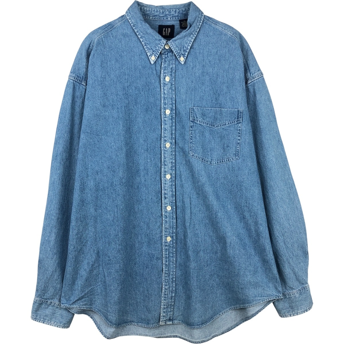古着 90年代 ギャップ GAP オールドギャップ 長袖 ボタンダウンデニムシャツ メンズXL相当 ヴィンテージ/eaa615272