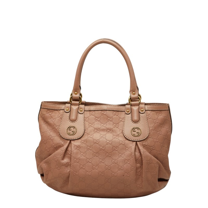 グッチ グッチシマ スカーレット ハンドバッグ トートバッグ 269953 ピンク レザー レディース GUCCI 【中古】