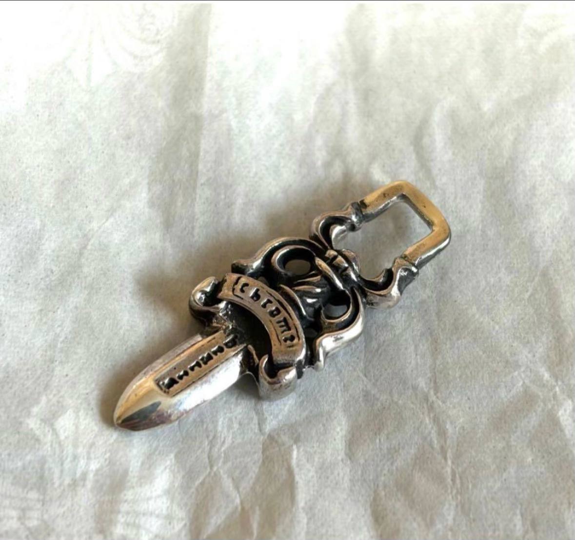 Chrome Hearts #5 Dagger Charm Zip 1 "Silver"