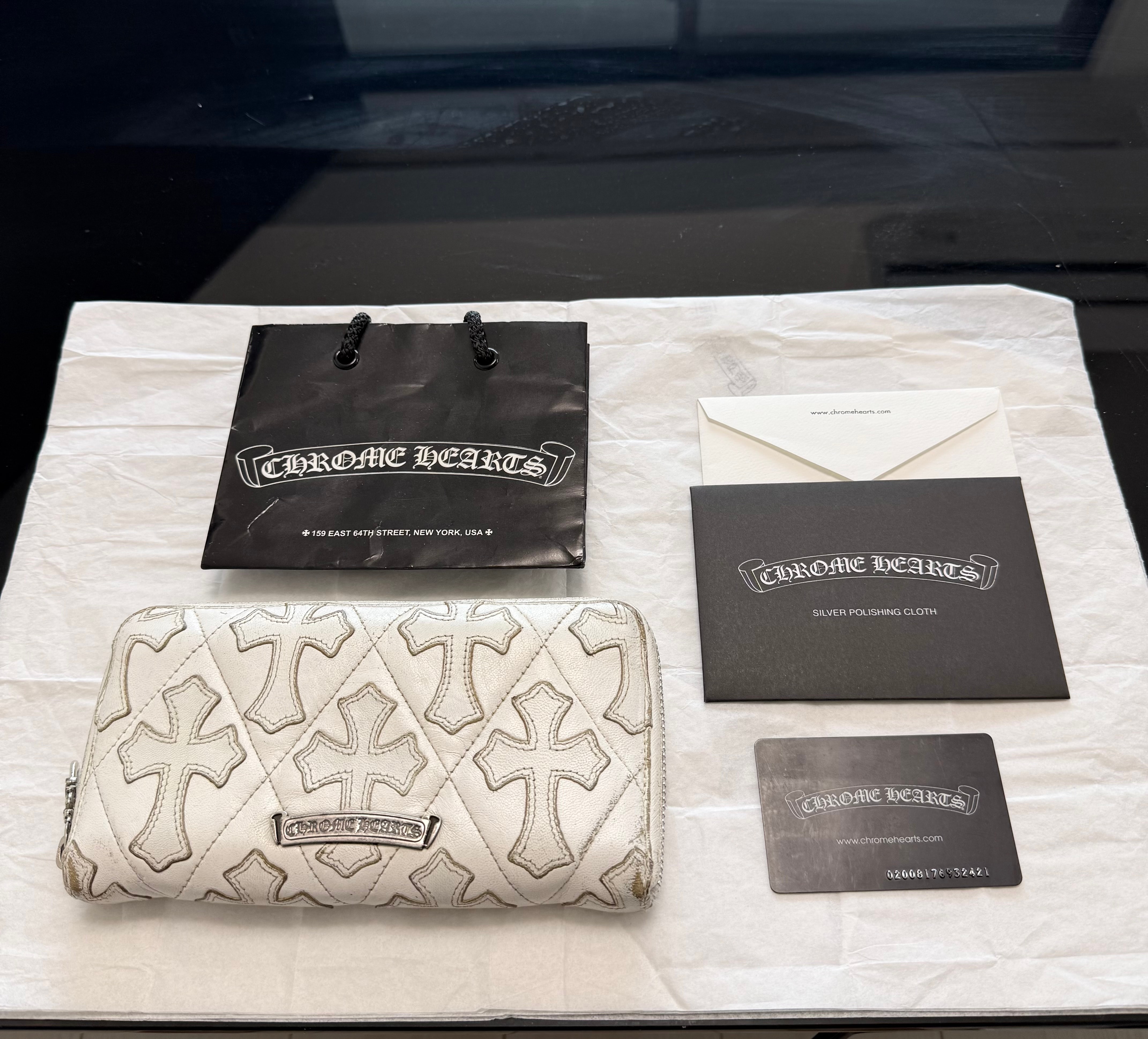 Chrome Hearts REC F ZIP QUILTED "White"