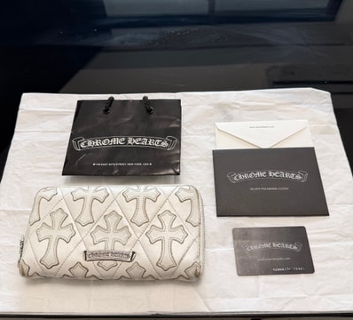 Chrome Hearts REC F ZIP QUILTED "White"