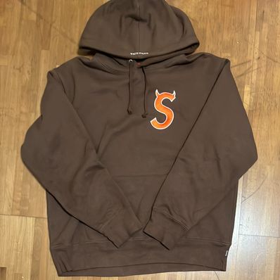 Supreme S Logo Hooded Sweatshirt "Brown" (22FW)