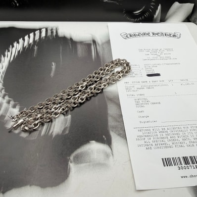 Chrome Hearts Paper Chain Necklace "Silver"