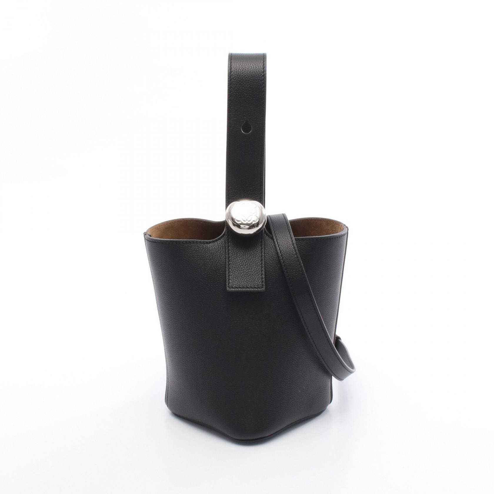 ロエベ LOEWE ペブルバケット ミニバッグ ハンドバッグ バッグ レザー レディース ブラック系 AANBBBMX311100 【新品】