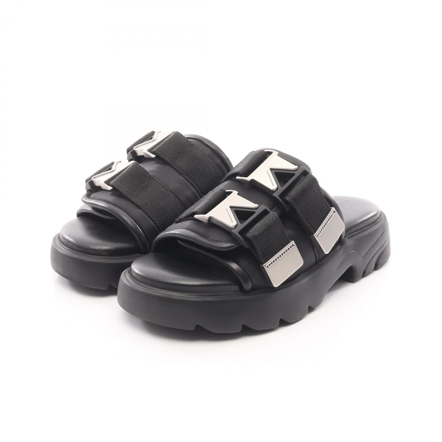 ボッテガヴェネタ BOTTEGA VENETA FLASH サンダル サンダル 靴 レザー ナイロン レディース ブラック系 【中古】