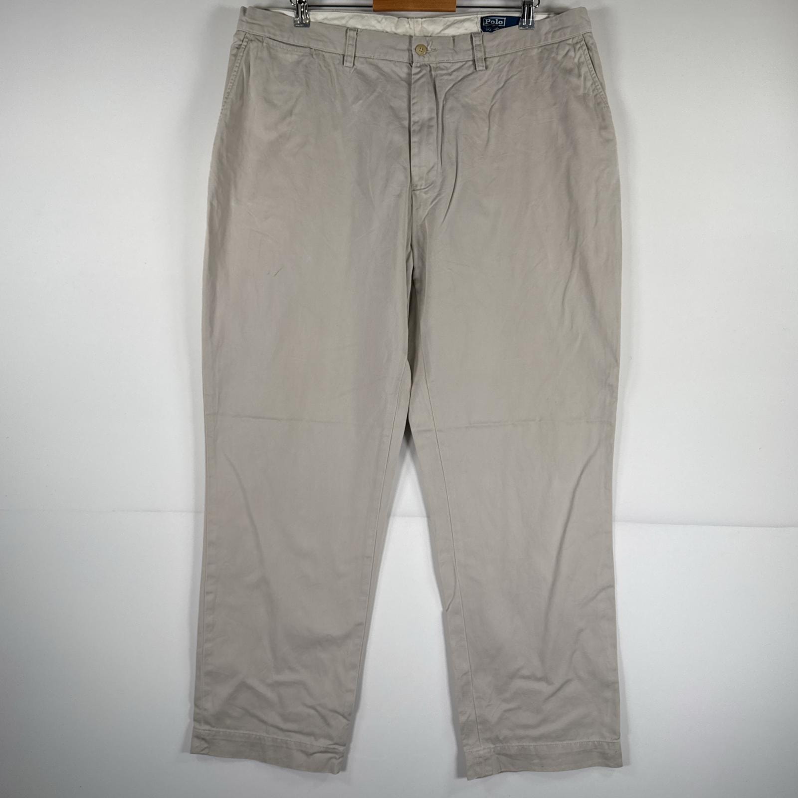 古着 ポロバイラルフローレン Polo by Ralph Lauren チノパンツ ポロチノ ワンポイント スラックス 大きいサイズ w40 L32 ホワイト系 メンズ