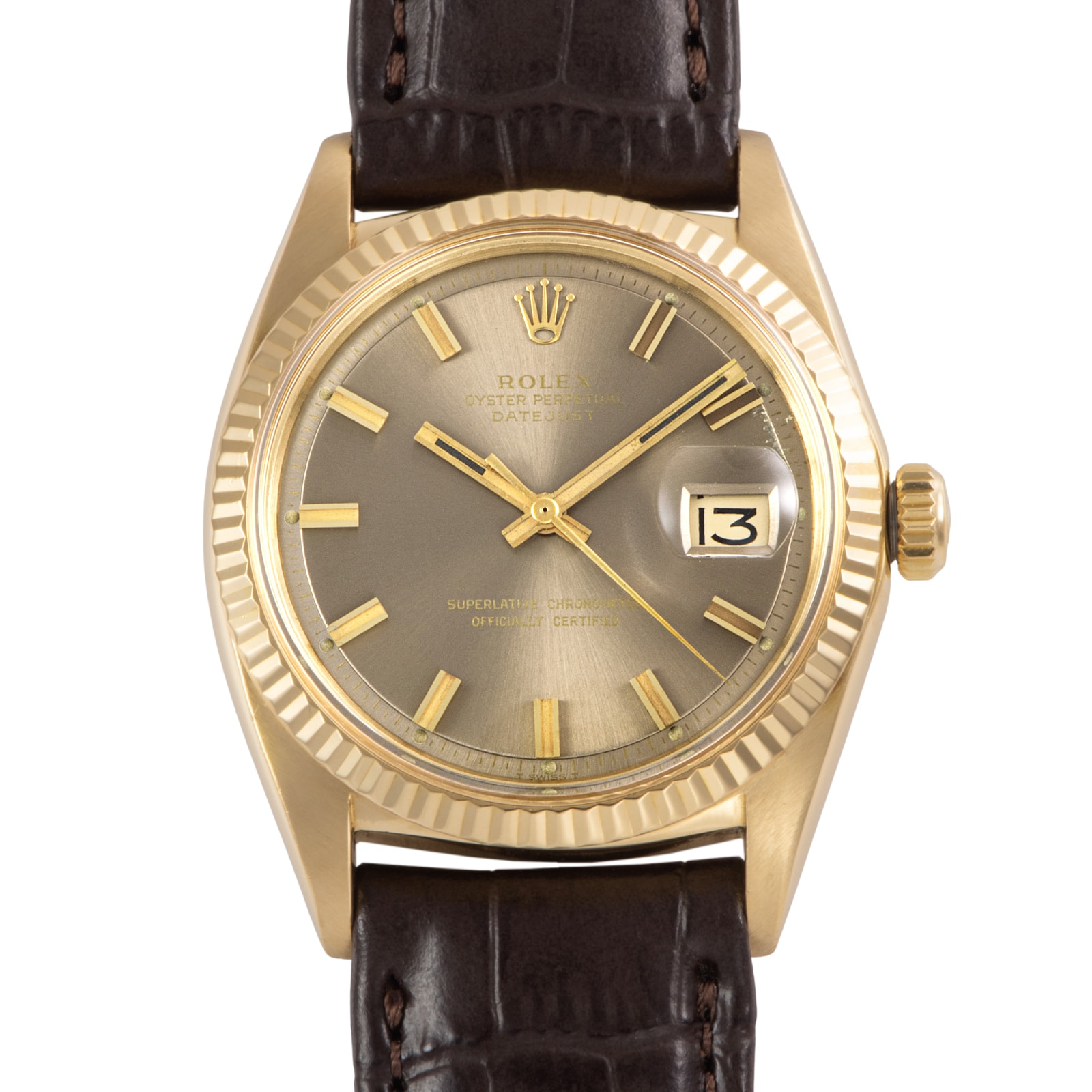 ROLEX ロレックス デイトジャスト 1601 1972年製 ワイドボーイ Tritium K18YG【中古】
