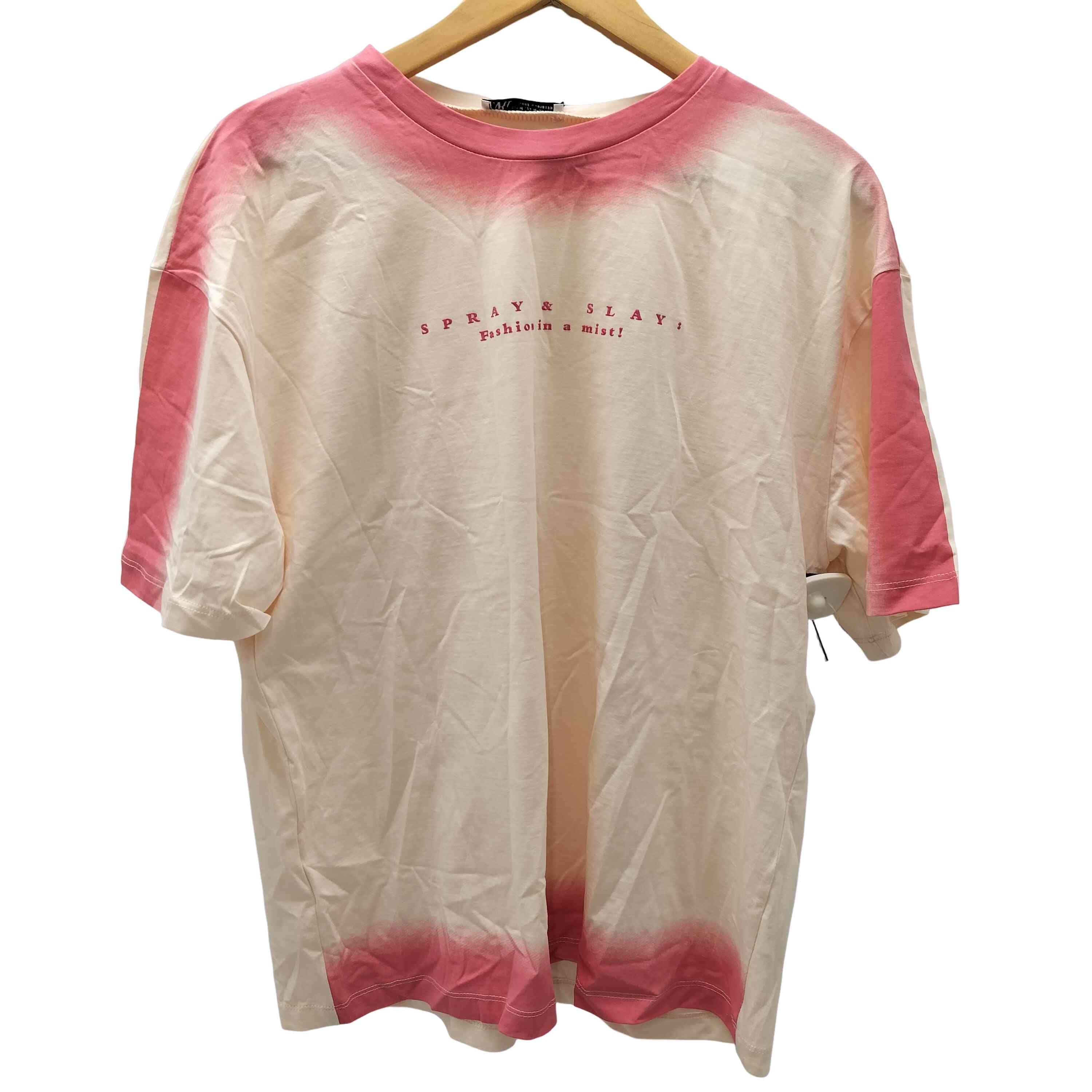グラデーション スプレープリント クルーネックTシャツ【1138100509891】