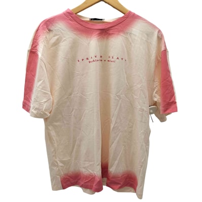 グラデーション スプレープリント クルーネックTシャツ【1138100509891】