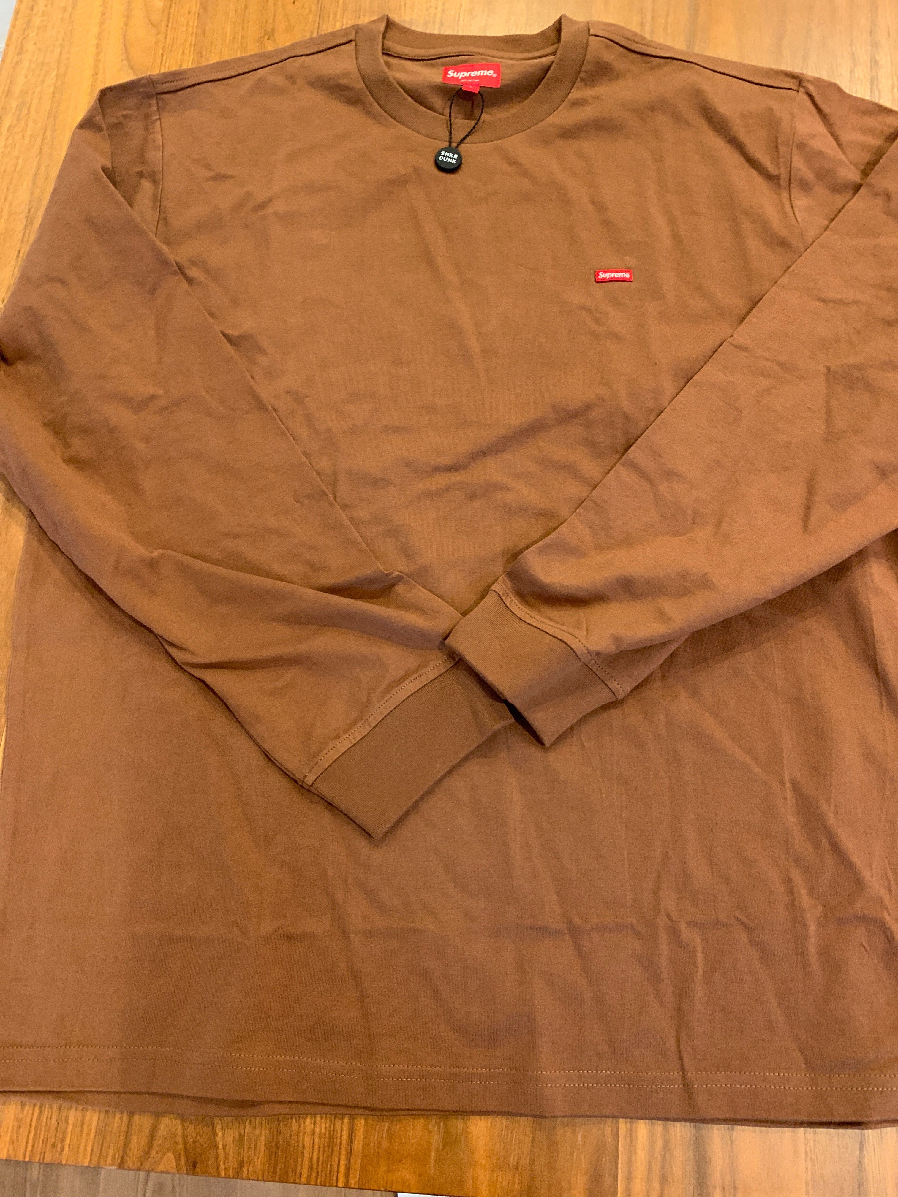 Supreme Small Box L/S Tee "Brown"(22SS)