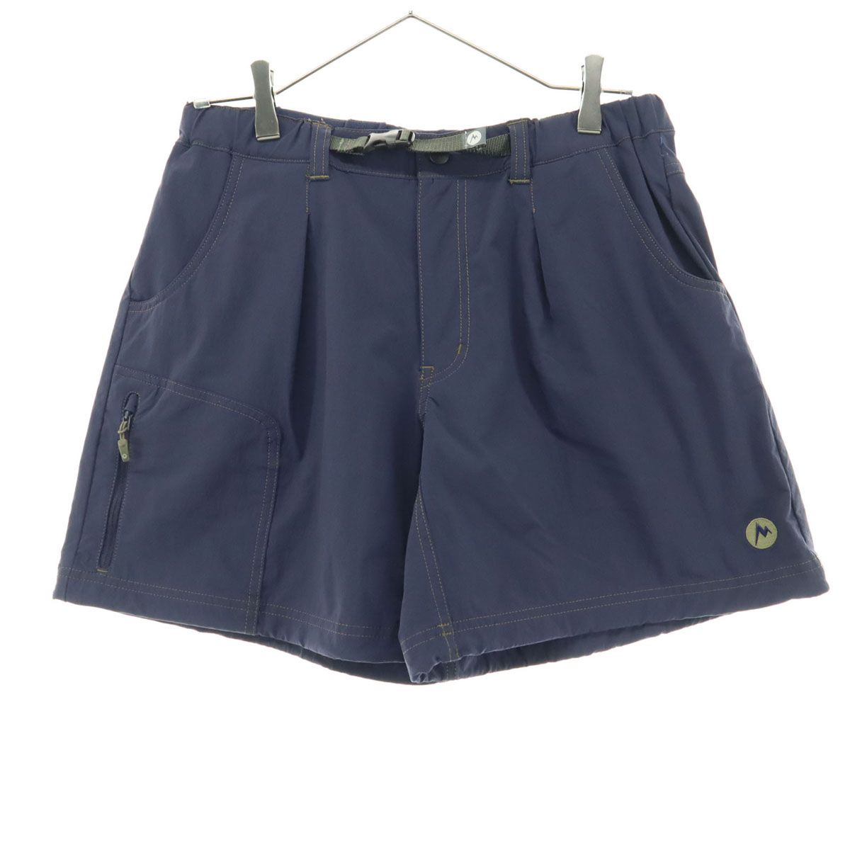 MARMOT マーモット ハーフパンツ L ネイビー 差し込みバックルベルト付き