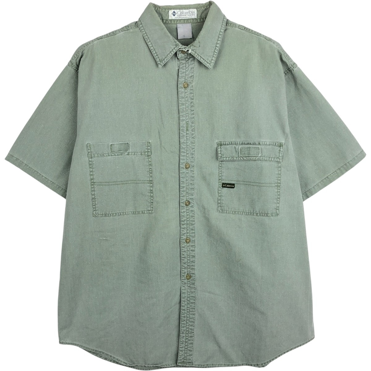 古着 90年代 コロンビア Columbia 白タグ 半袖シャツ メンズXL相当 ヴィンテージ/eaa668121